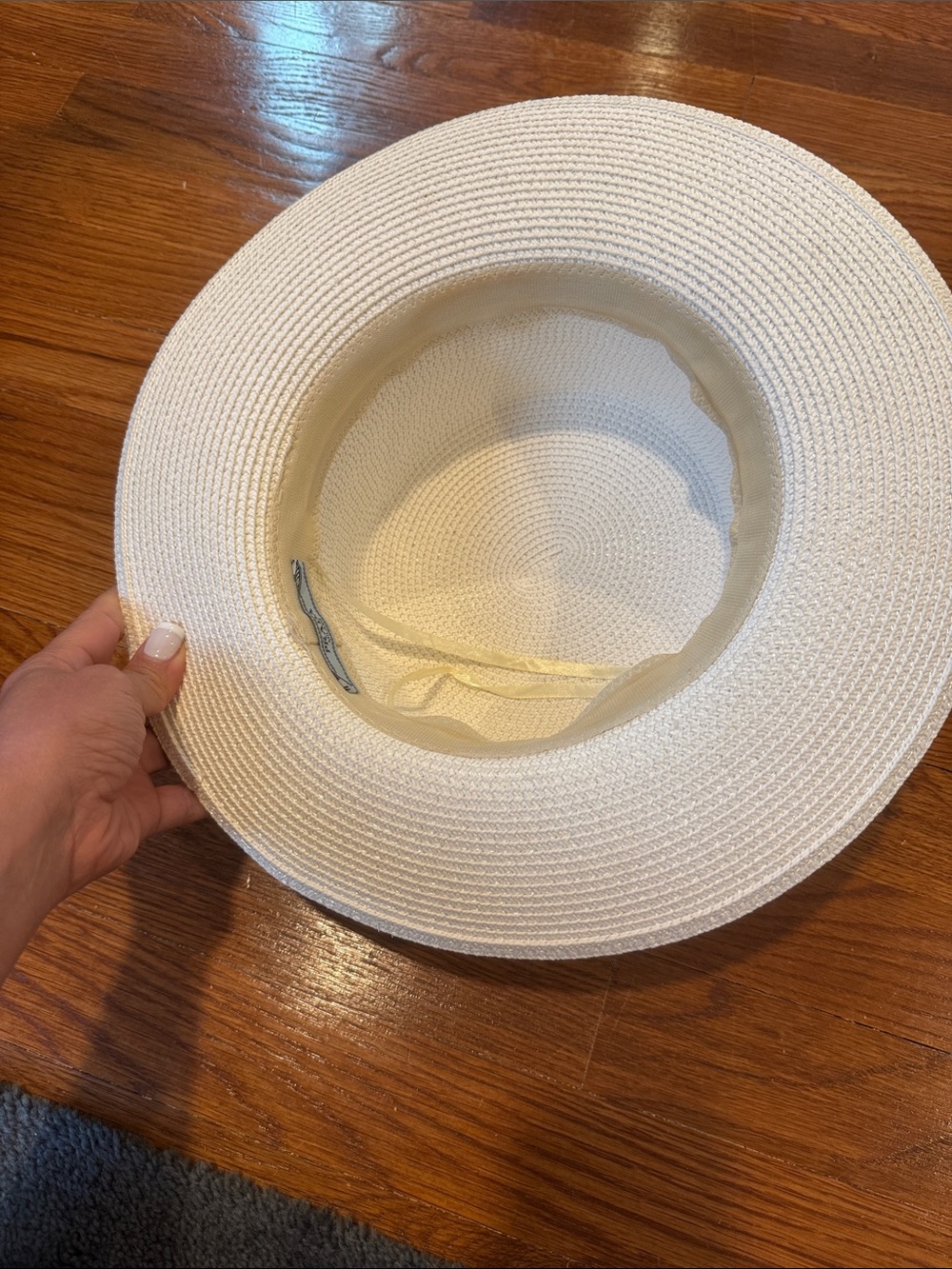 Prada Cream Straw Fedora with Brown Leather Band - Picture 5 of 5